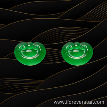 Good fortune as one wishes jadeite glass